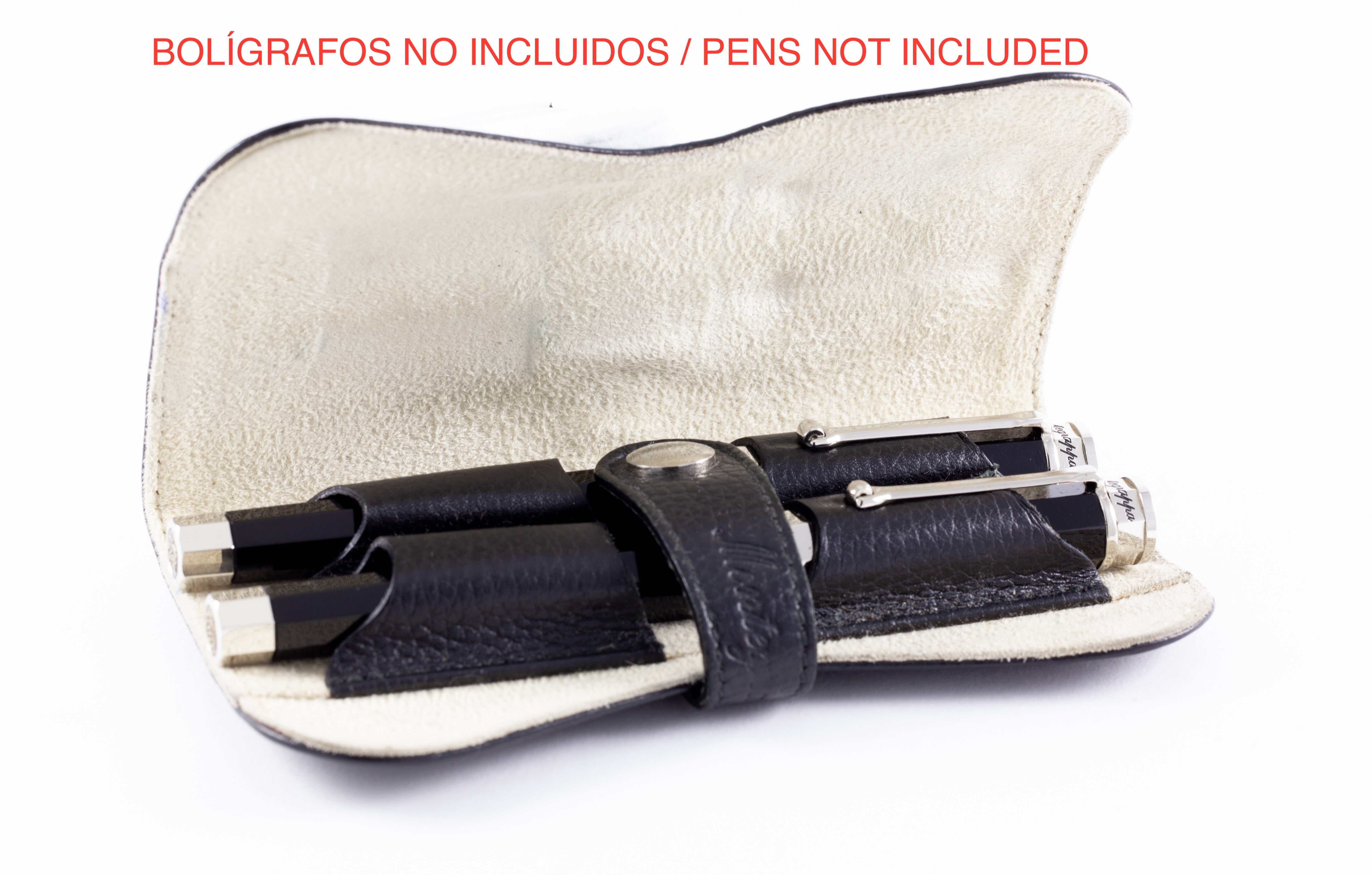 Montegrappa Pen Pouch Collection 2 for 2 Pens In Black Leather IDP2CL20