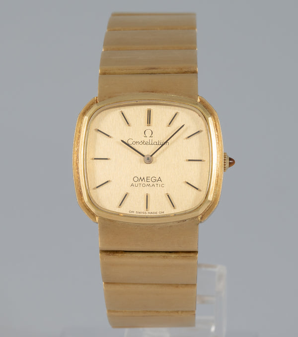 Omega Constellation Automatic Tiger Eye Cabochon Crown Yellow Gold 18k Ref: 8309 097