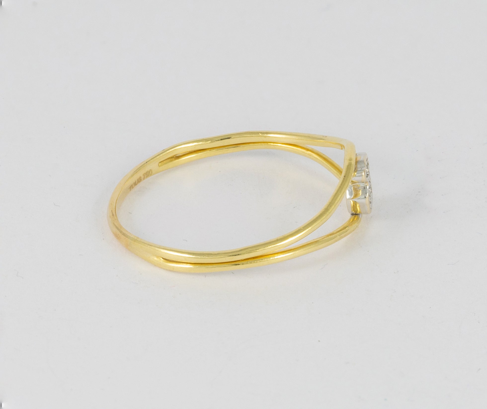 Anillo Tous oro amarillo 18k y diamantes