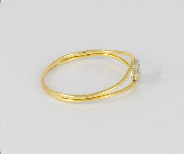 Anillo Tous oro amarillo 18k y diamantes