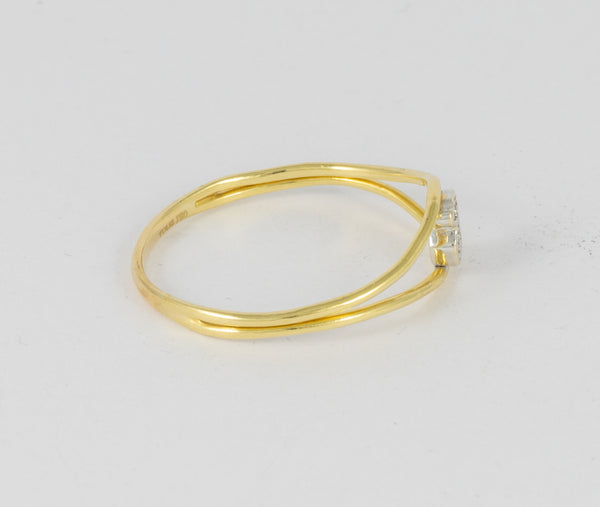 Anillo Tous oro amarillo 18k y diamantes