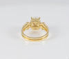 Conjunto de anillo de compromiso y alianza de boda en oro amarillo 14k con moissanita 3.5 ct