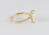 Anillo de compromiso halo oculto oro amarillo 18k con moissanita 3 ct