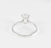 Anillo de compromiso halo oculto oro blanco 18k con moissanita 2.5 ct