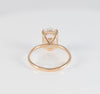 Anillo de compromiso halo oculto oro rosa 14k con moissanita 3.5 ct