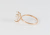 Anillo de compromiso halo oculto oro rosa 14k con moissanita 3.5 ct