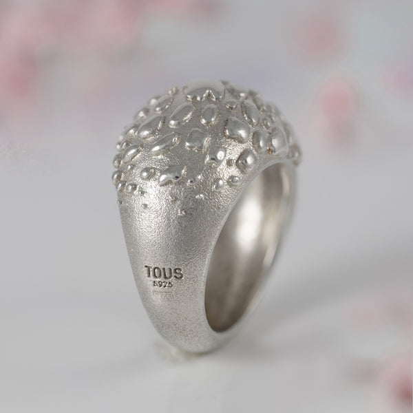 Anillo Tous abombado de plata 925 Dybe