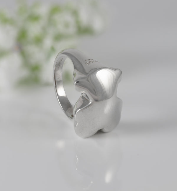 Anillo Tous de plata 925 Oso Bold Motif