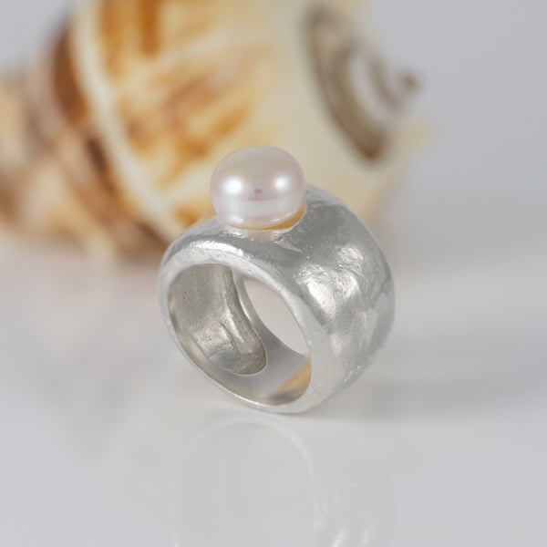 Anillo Tous de plata 925 y perla cultivada Duna