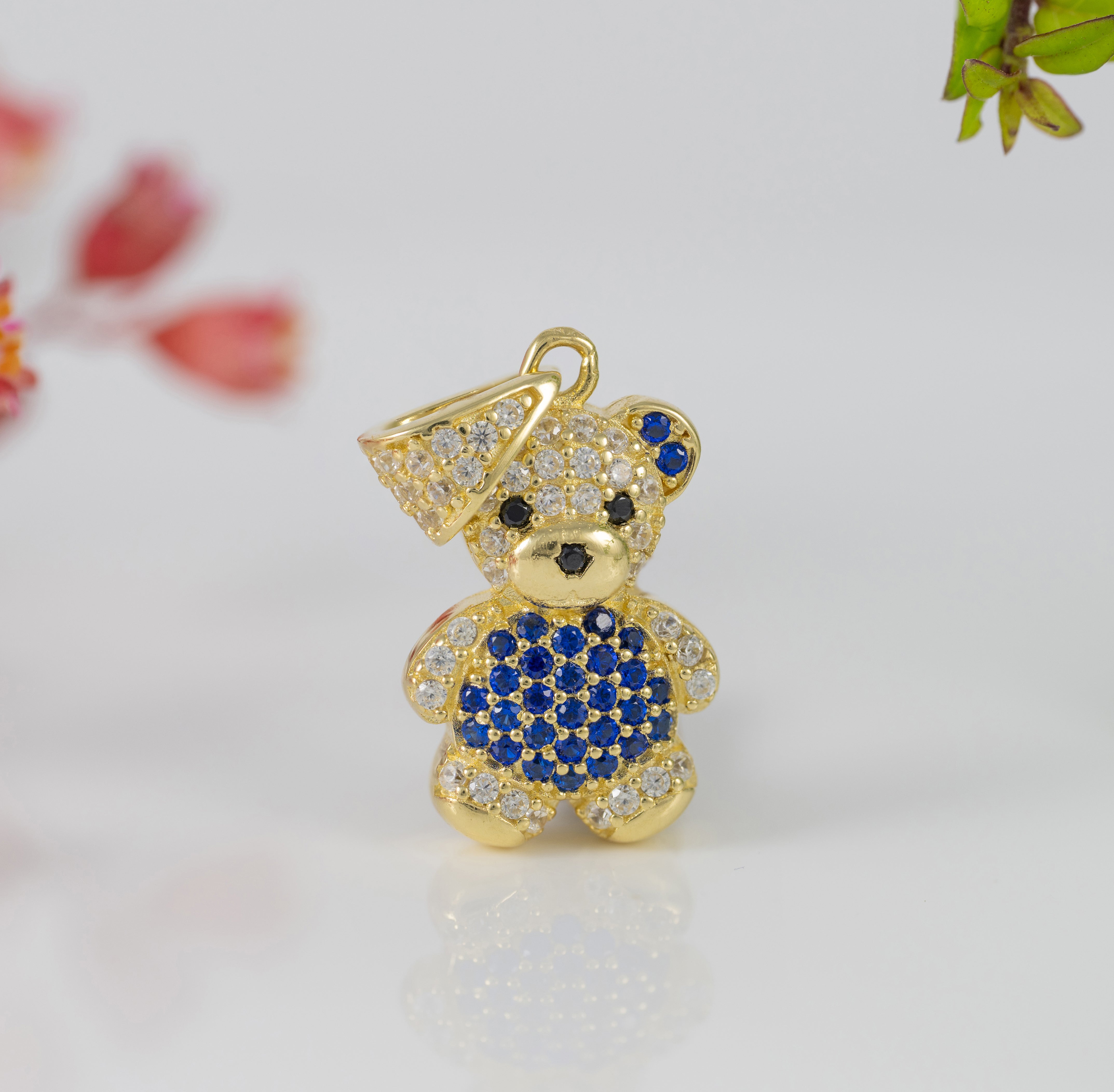 Colgante Oso en oro amarillo 18k