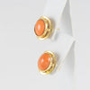 Pendientes en oro amarillo 18k con coral rojo