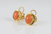 Pendientes en oro amarillo 18k con coral rojo