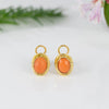 Pendientes en oro amarillo 18k con coral rojo