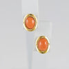 Pendientes en oro amarillo 18k con coral rojo