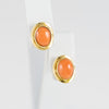 Pendientes en oro amarillo 18k con coral rojo