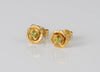 Pendientes Tous Flor oro amarillo 18k con piedras verdes