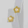 Pendientes Tous Flor oro amarillo 18k con perlas