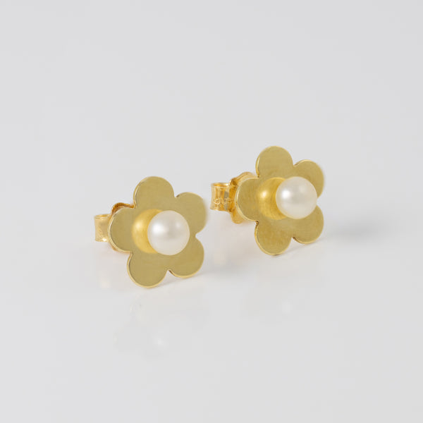 Pendientes Tous Flor oro amarillo 18k con perlas