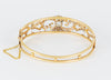 Pulsera antigua en oro amarillo 18k y zafiros blancos