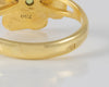 Anillo Tous Flor oro amarillo 18k con piedra verde