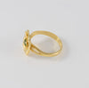 Anillo Tous Flor oro amarillo 18k con piedra verde