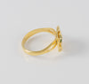 Anillo Tous Flor oro amarillo 18k con piedra verde