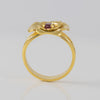 Anillo Tous Flor oro amarillo 18k con piedra rosada