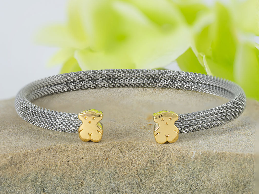 Pulsera Tous en oro amarillo 18k y acero Sweet Dolls